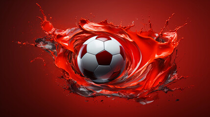 Single-Color Ball Portrayal - Minimalist Design Meets Sporting Elegance in Dynamic Composition