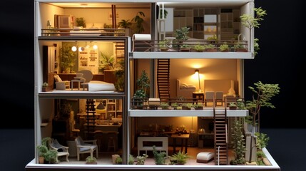A compact urban miniature dwelling with innovative space-saving solutions.