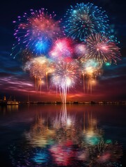 Countless Colors Illuminate the Night Sky in Festive Firework Celebration