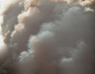 Naklejka premium Heavy billowing smoke