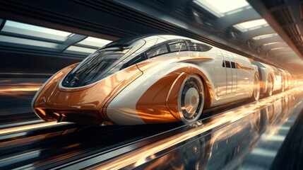 a speedy train on a train track,