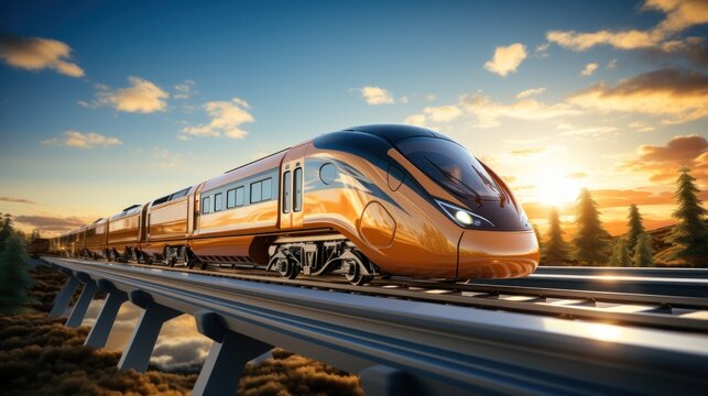 a speedy train on a train track,