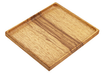 Wooden Plate, isolated on white background, clipping path, full depth of field