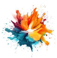 a color splash logo design on white background
