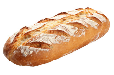 a french baked bread on a white background,