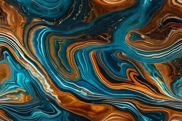 Fototapeta premium Background color, texture created via acrylic marbling, illustration