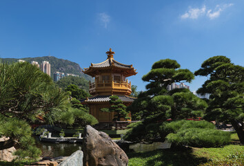 pavilion in the park, Nam Lien Garden Hong Kong
