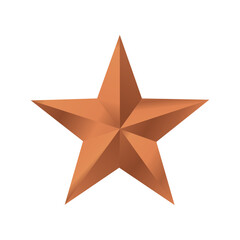 bronze star shiny medal icon