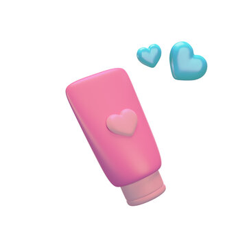 Pink Hand Cream 3D render icon