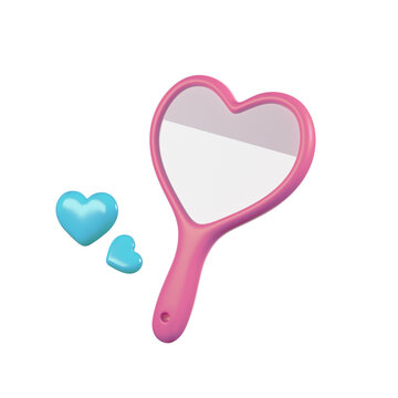 Hand Mirror 3D render realistic icon