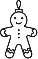 Christmas toys line icons. Happy New Year illustration