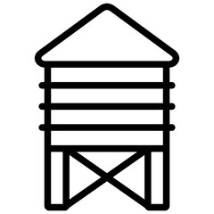 water tank icon illustration design with outline