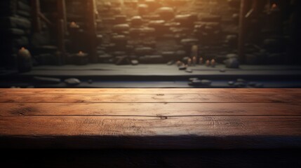 3d wooden table UHD wallpaper