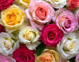 Close-up of a bouquet of fresh, xxxxx roses