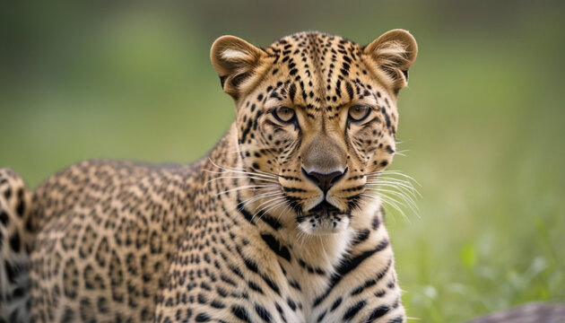 portrait of a jaguar , close up portrait of a leopard , Leopard Stock Photo, Wildlife Photography, created with generative ai