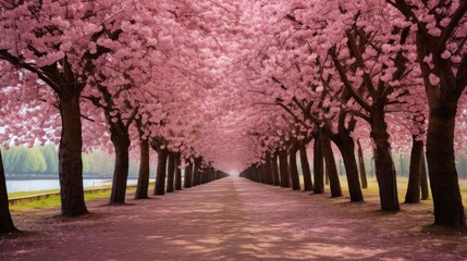 Beautiful flowering of cherry tree UHd wallpaper