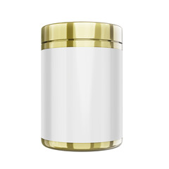 Supplement Package, cylinder, gold, Labeled