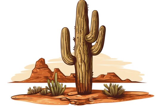 Saguaro Cactus icon on white background