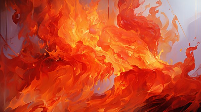 An abstract background featuring a fiery texture with red and orange hues, portraying energy and heat