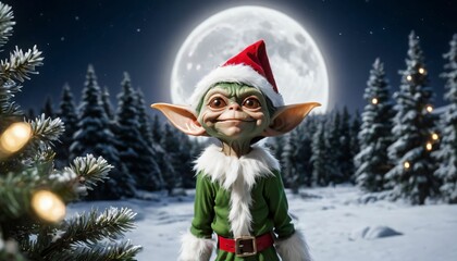 Santas elf, cristmas girl