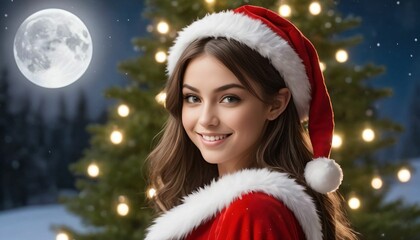 Santas elf, cristmas girl