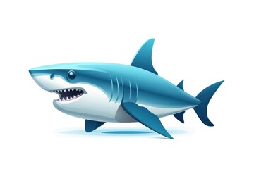 Shark icon on white background