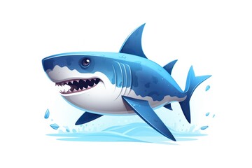 Shark icon on white background