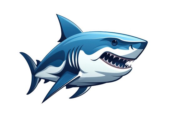 Shark icon on white background 