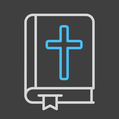Obraz premium Holy bible wedding isolated vector icon