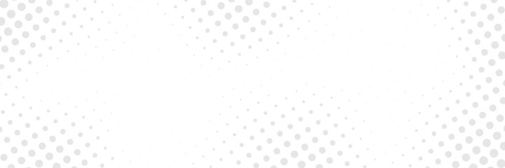 Vector background in comic book style with halftone gradient. Frame backdrop, retro pop art design. Long horizontal banner.