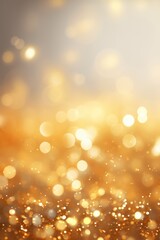 Abstract Christmas golden background with effect bokeh for design. Cover