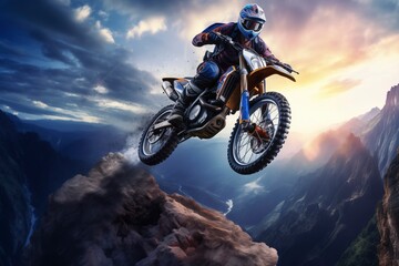 Extreme moto rider conquers mountains