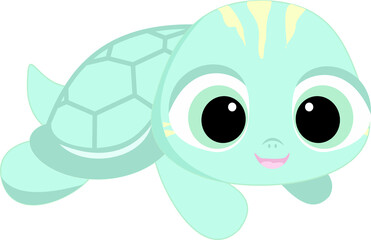 happy cute turtle