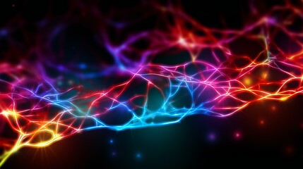 A futuristic and abstract background with blue lights and lines, representing technology, data, and connectivity