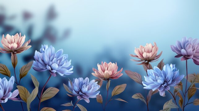 Blue flowers UHD wallpaper