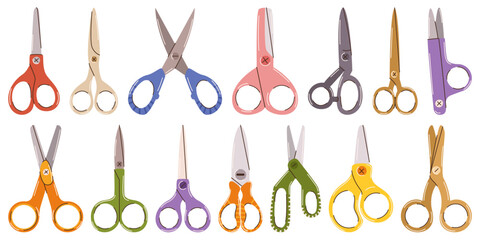Set of Scissors with Sharp Stainless Steel Blades For Precise Cutting. Ergonomic Handles Provide Comfort