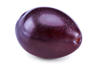fresh plum fruit isolated on white background. clipping path