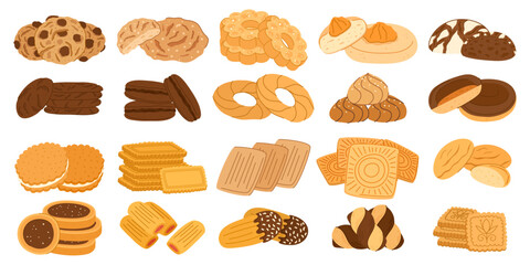 Delightful Assortment Of Cookies, A Tempting Medley Of Flavors And Shapes, Awaits Indulgence On A Festive Platter