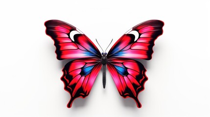 Butterfly on white background UHD wallpaper