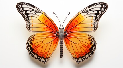 Butterfly on white background UHD wallpaper