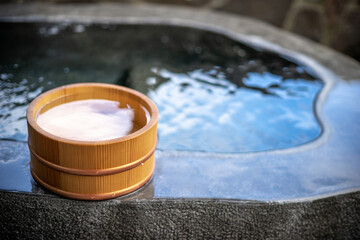 日本の温泉　和風イメージ