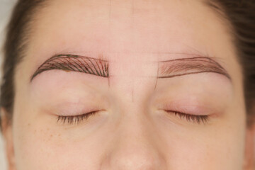 Microblading, tiny hair-like strokes to create a natural looking brow, semi-permanent tattooing...