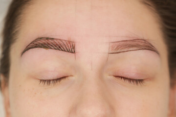 Microblading, tiny hair-like strokes to create a natural looking brow, semi-permanent tattooing technique used for the eyebrows by creating an illusion of a more defined and fuller brow.  