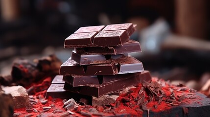 Chocolate isolated on transparent UHD wallpaper