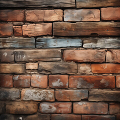 A close-up of a brick wall, where each brick and its natural texture are distinctly visible.