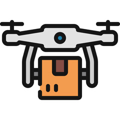 Remote Drone Delivery Icon