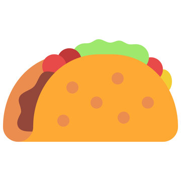Vegetarian Taco Food Icon
