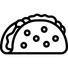 Vegetarian Taco Food Icon