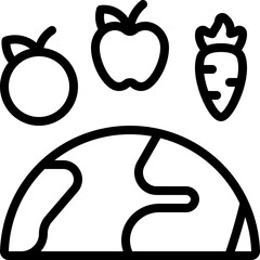 Vegetables Around World Icon