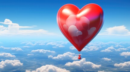 Fototapeta premium A heart shaped ballons UHD wallpaper